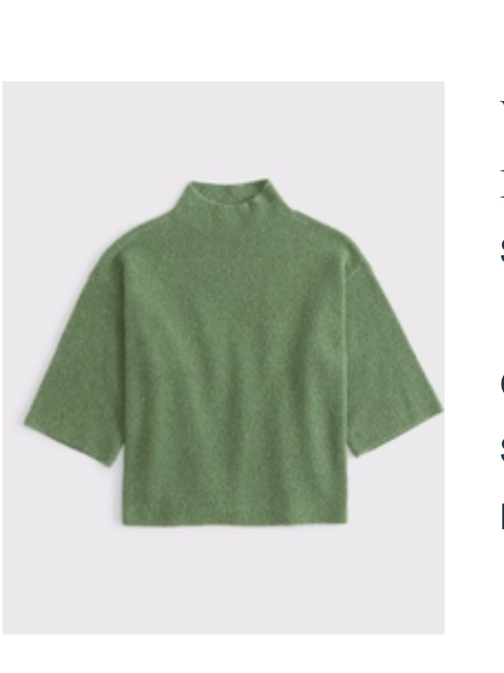 Abercrombie Boucle Mockneck Sweater Tee